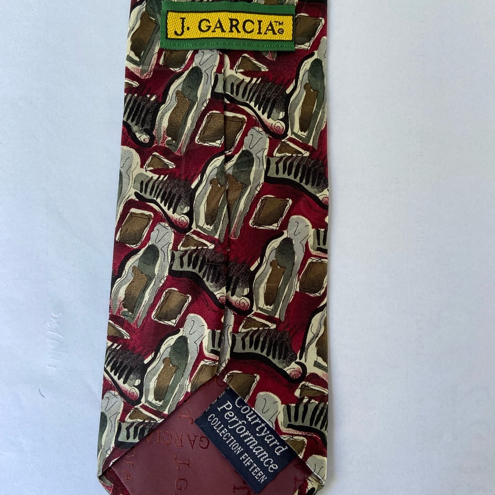 Jerry Garcia courtyard performance collection fifteen large mens silk tie